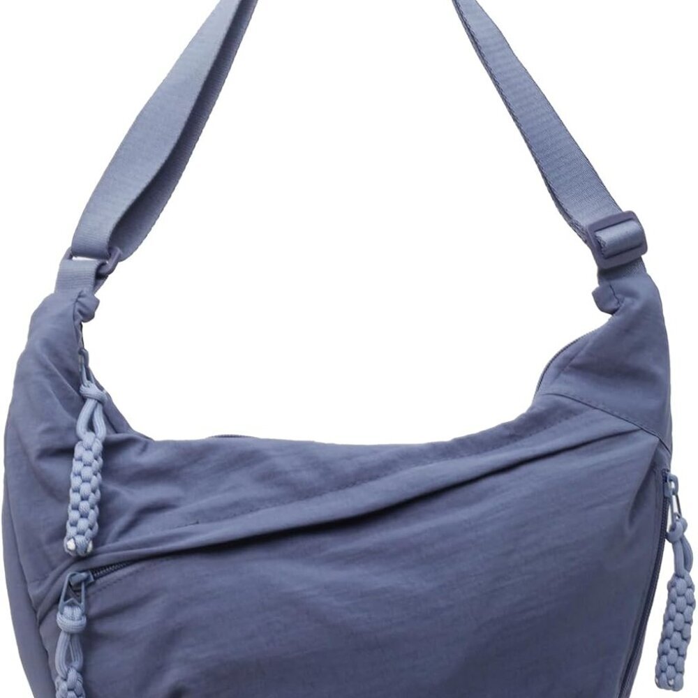 Crescent Crossbody Bags for Women Nylon Slouchy Sling Hobo Bag,Spacious Dumpling